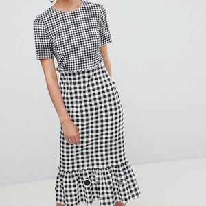 Gingham Midi Dress